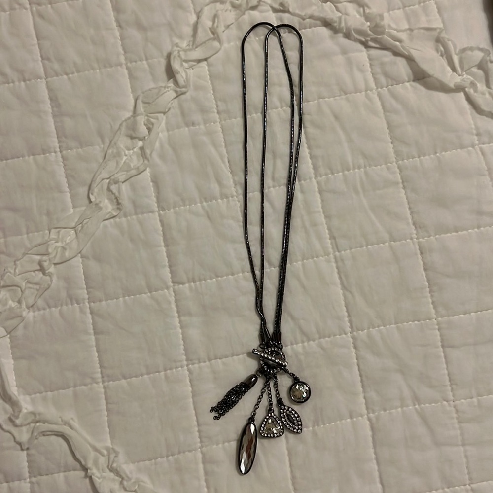 NEW WHBM Black Metal Necklace